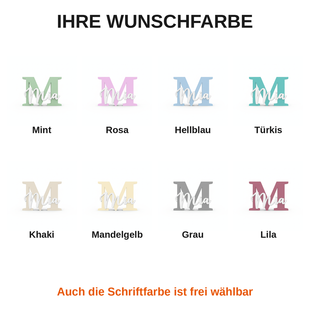 Großer Buchstabe mit Namen – personalisiert