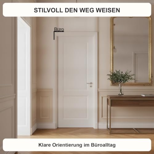 Türrahmen-Schild Büro, matt Schwarz
